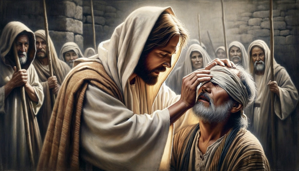Jesus Heals A Blind Man